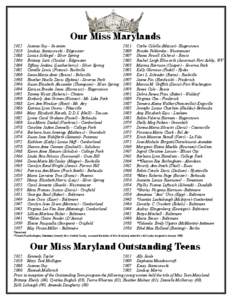 Our Miss Marylands[removed]