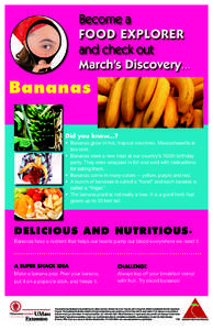 Become a FOOD EXPLORER and check out March’s Discovery...  Bananas