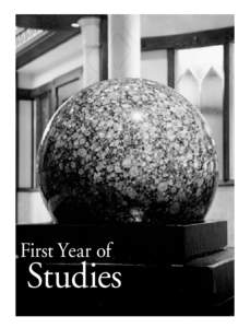 First Year of  Studies 62