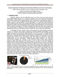A position paper for 2012 NSF Workshop on Social Networks and Mobility in the Cloud