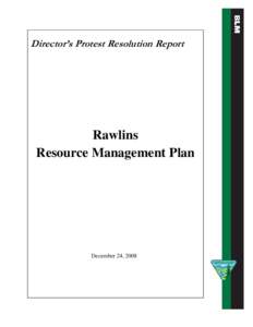 Microsoft Word - Rawlins Directors Protest Resolution Report[removed]docx