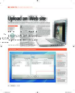HOW TO UPLOAD AN iWEB SITE  Upload an iWeb site Use the full version of Captain FTP from the cover CD to upload a website  A