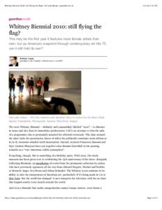 Whitney Biennial 2010: still flying the flag? | Art and design | guardian.co.uk:51 PM Whitney Biennial 2010: still flying the flag?