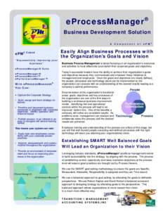 eProcessManager® Business Development Solution A ePM3