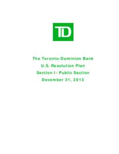 TD Bank - Resolution Plan 2013