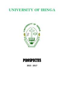 UNIVERSITY OF IRINGA  PROSPECTUS  TABLE OF CONTENTS