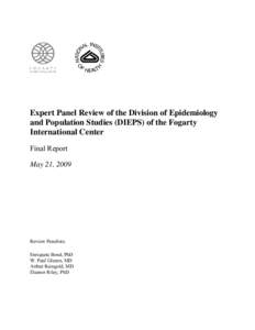 Review of the Division of Epidemiology and Population Studies (DIEPS) of the Forgarty International Center