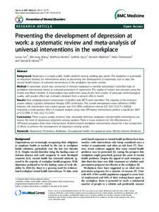 Tan et al. BMC Medicine 2014, 12:74 http://www.biomedcentral.com[removed]1SFWFOUJPOPG.FOUBM%JTPSEFST  RESEARCH ARTICLE