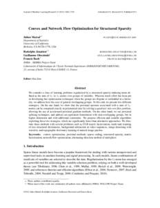 Journal of Machine Learning Research2720  Submitted 4/11; Revised 8/11; Published 9/11 Convex and Network Flow Optimization for Structured Sparsity Julien Mairal∗ †