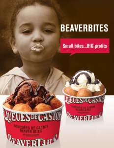 BEAVERBITES Small bites...BIG profits A sweet idea!  Bring the BeaverTails magic to your store!