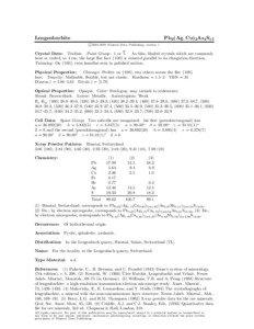 Natural resources / Lengenbach Quarry / Jordanite / Sphalerite / Sulfosalt minerals / Crystallography / Chemistry