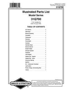 FORM MS–5767–[removed]REPLACES FORM MS–5767–[removed]FILE IN SECT. 2 OF SERVICE MANUAL 31Q700