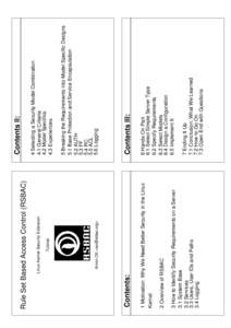 3 How to Identify Security Requirements on a Server 3.1 System Base 3.2 Services 3.3 Users, User IDs and Paths 3.4 Logging