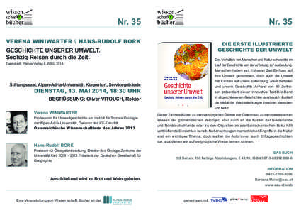 Nr. 35  Nr. 35 VERENA WINIWARTER // HANS-RUDOLF BORK