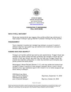 STATE OF HAWAII OFFICE OF ELECTIONS 802 LEHUA AVENUE PEARL CITY, HAWAII[removed]www.hawaii.gov/elections
