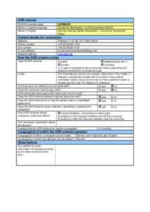 ADR scheme EU/EEA member state Name in original language Name in English  GERMANY