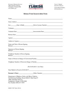 Division of Motorist Services 2900 Apalachee Parkway Tallahassee, Florida[removed]www.flhsmv.gov  Terry L. Rhodes