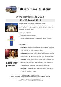 Menin Gate / Belgium / In Flanders Fields Museum / Novotel / Ypres / Politics of Belgium / Flanders Fields