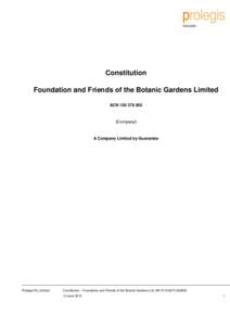 Constitution Foundation and Friends of the Botanic Gardens Limited ACNCompany)