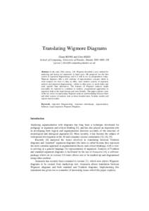 Translating Wigmore Diagrams Glenn ROWE and Chris REED School of Computing, University of Dundee, Dundee DD1 4HN, UK [growe | chris]@computing.dundee.ac.uk  Abstract. In the early 20th century, J.H. Wigmore described a n