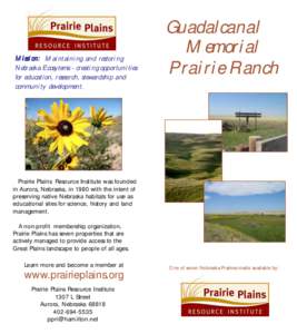 Niobrara River / Prairies / Niobrara Valley Preserve / Nebraska / Geography of the United States / Great Plains