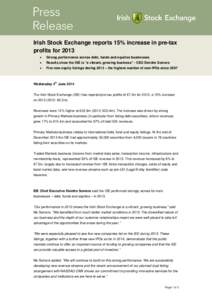 Microsoft Word[removed]ISE reports 15% increase in pre-tax profits for 2013.doc