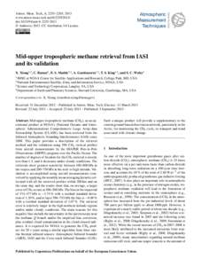 Atmosphere / CH4 / MetOp / Atmospheric methane / Advanced Microwave Sounding Unit / Greenhouse gas / Atmospheric radiative transfer codes / Spaceflight / Earth / Atmospheric sciences