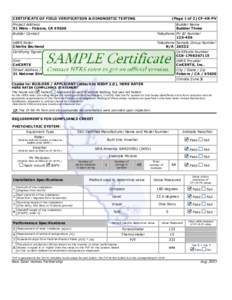 CERTIFICATE OF FIELD VERIFICATION & DIAGNOSTIC TESTING  (Page 1 of 2) CF-4R-PV Project Address 51 Main - Folsom, CA 95630
