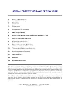 ANIMAL PROTECTION LAWS OF NEBRASKA