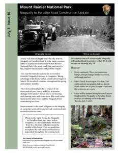 July 3 Issue 10  Mount National ParkPark MountRainier