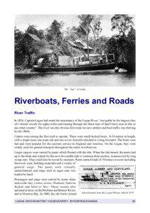 Logan: Rich in History - Riverboats, Ferries and Roads