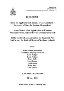 Error / Miscarriage of justice / Barry George / Jury / Fraser v HM Advocate / Pan Am Flight 103 bombing trial / Law / Human rights / Abuse of the legal system