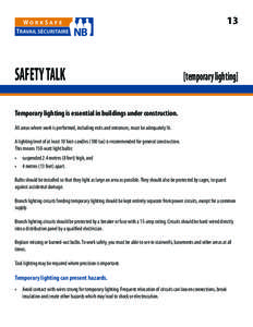 13  SAFETY TALK [temporary lighting]