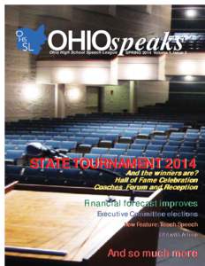 Ohio High School Speech League / Oratorical Interpretation / Tarhe Trails / Nonverbal communication / Congressional Debate / Human behavior / Debating / Public speaking / Human communication