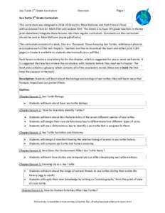 Sea Turtle 5th Grade Curriculum  Overview Page i