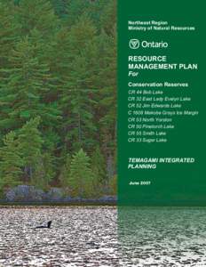 Northeast Region Ministry of Natural Resources RESOURCE MANAGEMENT PLAN