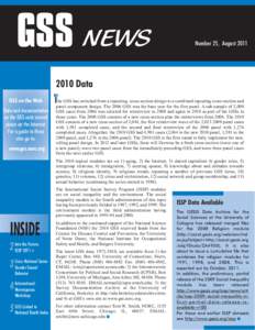 GSS NEWS  Number 25, August[removed]Data GSS on the Web