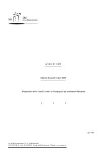 A V I S N° 1.517 ------------------------- Séance du jeudi 16 juin 2005 --------------------------------------