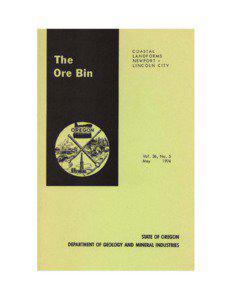 Ore Bin / Oregon Geology magazine / journal