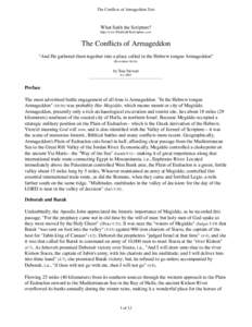 The Conflicts of Armageddon Text  What Saith the Scripture? http://www.WhatSaithTheScripture.com/  The Conflicts of Armageddon