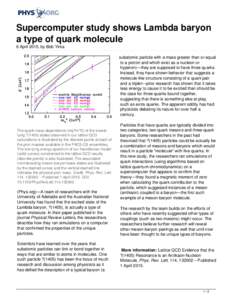 Supercomputer study shows Lambda baryon a type of quark molecule