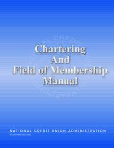 Chartering And Field of Membership Manual  NATIONAL CREDIT UNION ADMINISTRATION