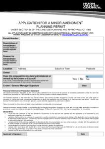 Microsoft Word - Application Form[removed]LUPAA - Minor Amendment.doc