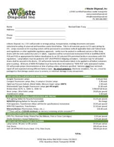 Microsoft Word - Fluorescent Tube price list for disposal.docx