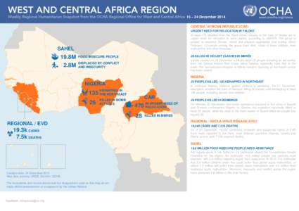 16 – 24 December 2014 CENTRAL AFRICAN REPUBLIC (CAR) URGENT NEED FOR RELOCATION IN YALOKE At least 470 Muslims from the Peuhl ethnic minority in the town of Yaloke are in urgent need for relocation to safer places, acc