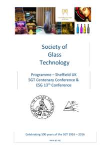 Boehm  Society of Glass Technology Programme – Sheffield UK