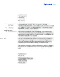 TM  Reference Letter: Tori Pantha Feb 10, 2015 OFFICE