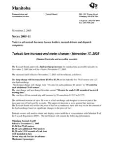 Microsoft Word - Notice[removed]fare increase Nov 2005.doc