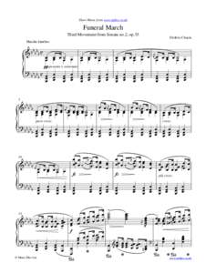 Sheet Music from www.mfiles.co.uk  Funeral March Third Movement from Sonata no.2, op.35  Frédéric Chopin