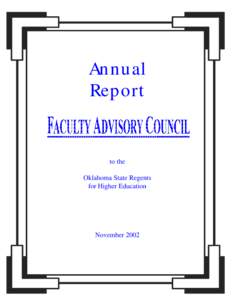 Annual Report to the Oklahoma State Regents for Higher Education